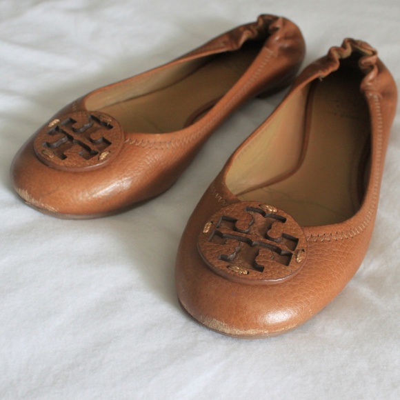 Tory Burch Tan Leather Ballet Flats - Picture 2 of 3